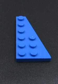 Lego destička klín 6x3 pravá - modrá