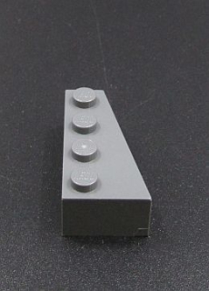 Lego kostička klínová - pravá - tmavě šedá - dark bluish gray