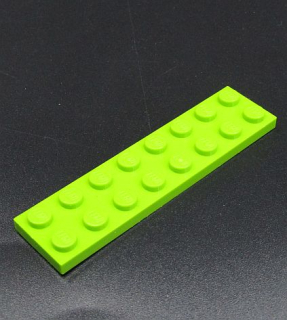Lego destička 2x8 světle zelená - lime