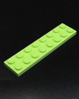Lego destička 2x8 žlutozelená
