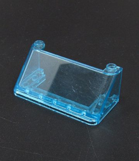 Lego přední sklo 3 x 6 x 2 - průhledné modré