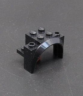 Lego blatník oblouk 4 x 2 1/2 x 2 1/3 - černý
