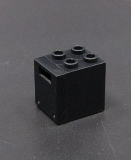 Lego box s dvířky - černý