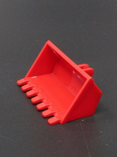 Lego lžíce bagru se zuby 3x6 - červená