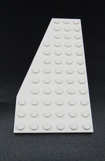 Lego destička klín 12x6 levá bílá