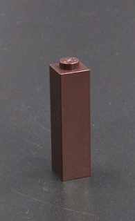 Lego kostka vysoká 1x1x3 - tmavě hnědá