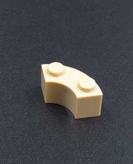 Lego oblouk 2x2 - béžový