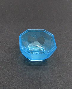 Lego kámen skály spodní díl - průhledná světle modrá