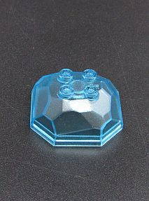 Lego kámen skály horní díl - průhledná světle modrá