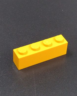 Lego kostička 1x4 světle jasně oranžová
