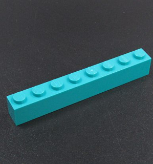 Lego kostička 1x8 tmavě tyrkysová