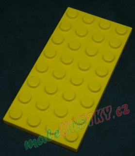 Lego destička 4x8 žlutá