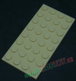 Lego destička 4x8 béžová