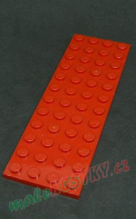 Lego destička 4x12 červená