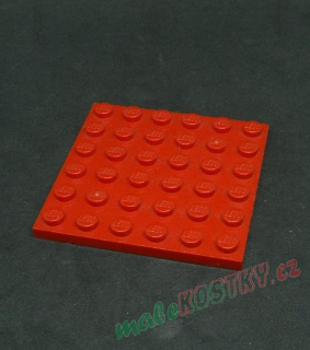Lego destička 6x6 červená