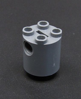 Lego válec vysoký s otvory 2x2 - tmavě šedý - dark bluish gray