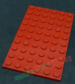 Lego destička 6x10 červená