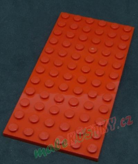Lego destička 6x12 červená
