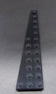 Lego destička klín 12x3 levá černá