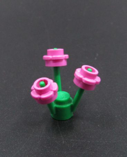 Lego kytka - růžové květy