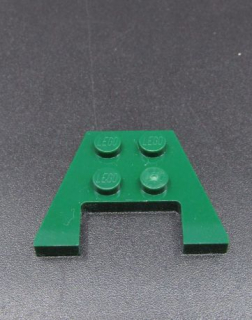Lego destička klín 3x4 - tmavě zelená