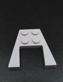 Lego destička klín 4x4 - světle šedá - light bluish gray