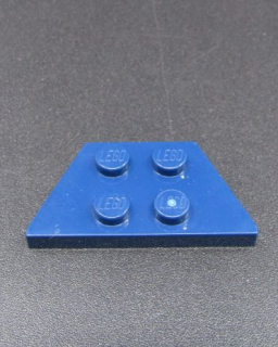 Lego destička klín 2x4 - tmavě modrá