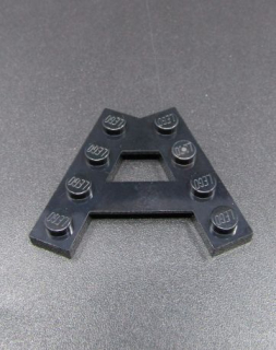 Lego destička - klínová "A" - černá