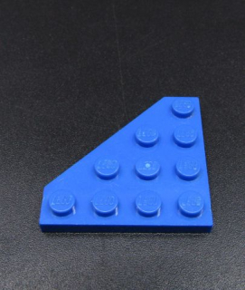 Lego destička rohová 4x4 - modrá