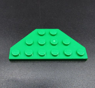 Lego destička zkosená 3x6 - zelená