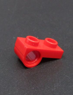 Lego destička speciální s otvorem 1x2 - červený
