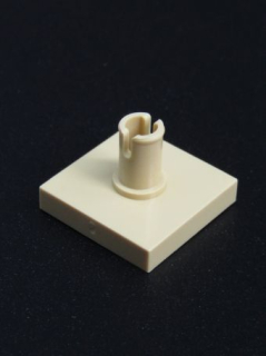 Lego speciální destička 2x2 s pinem - béžová
