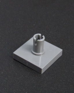 Lego speciální destička 2x2 s pinem - tmavě šedá - dark bluish gray