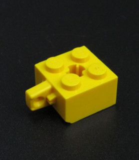 Lego kostička speciální 2x2 s pantem - žlutá