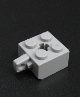 Lego kostička speciální 2x2 s pantem - světle šedá - light bluish gray