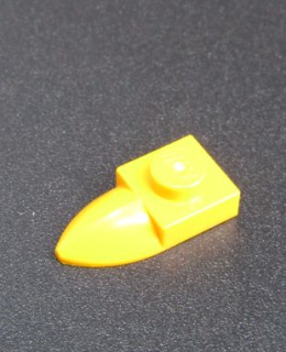 Lego destička speciální se zubem 1x1 - světle jasně oranžová