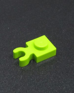 Lego destička speciální 1x1 s klipem - zelená - lime