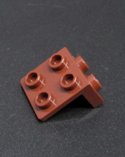 Lego destička speciální-rohová 1x2 2x2 - hnědá - reddish brown