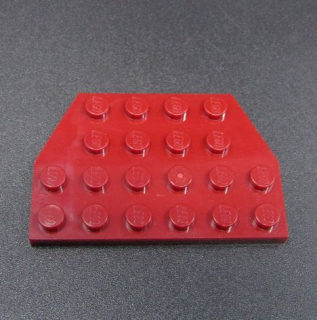 Lego destička seříznuté rohy 4x6 - tmavě červená