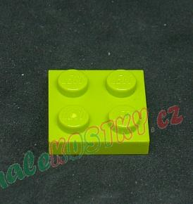 Lego destička 2x2 světle zelená - lime