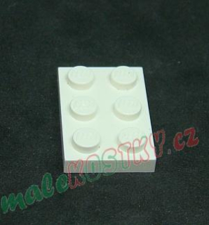 Lego destička 2x3 bílá