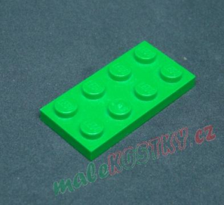 Lego destička 2x4 zelená
