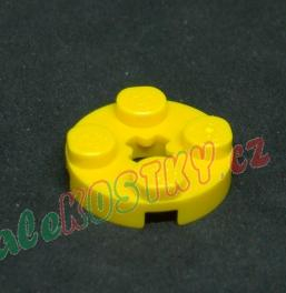 Lego destička kulatá 2x2 žlutá