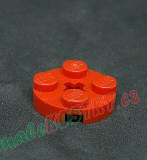 Lego destička kulatá 2x2 červená