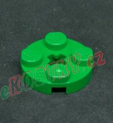 Lego destička kulatá 2x2 zelená