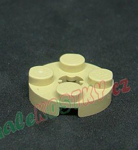 Lego destička kulatá 2x2 béžová