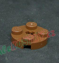Lego destička kulatá 2x2 hnědá - reddish brown