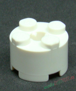 Lego kostička kulatá 2x2 bílá