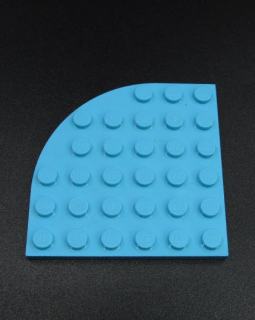Lego destička zaoblená 6x6 - středně azurová