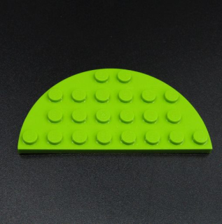 Lego destička zaoblená 4x8 - světle zelená - lime